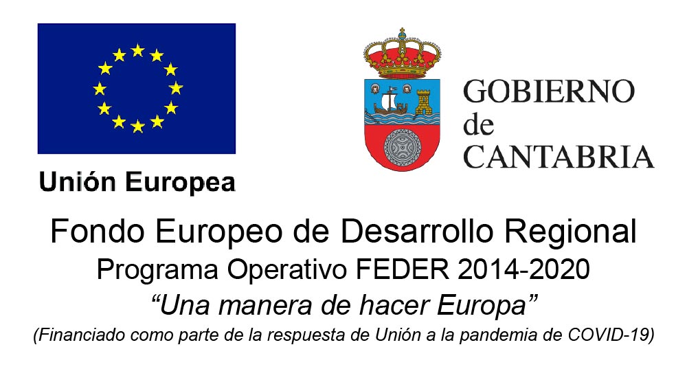 Unión Europea y Gobierno de Cantabria. Fondo Europeo de Desarrollo Regional. Programa Operativo FEDER 2014-2020.